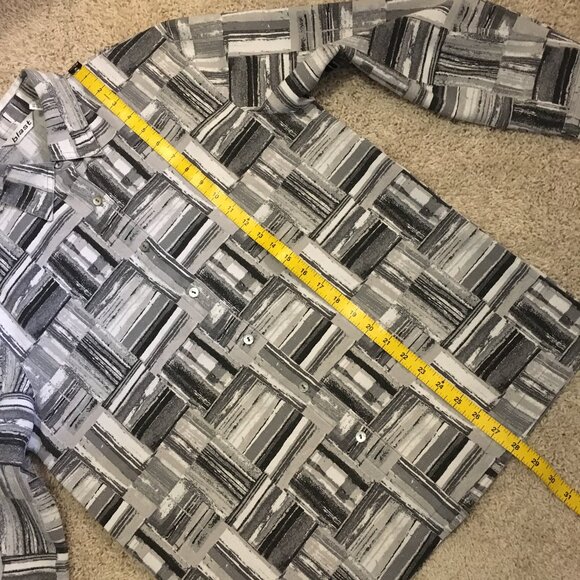 Vintage Blast Modern Bauhaus Mother of Pearl Button Down Dress Shirt - Picture 12 of 14